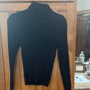 Northern Reflections Black Ribbed Turtleneck Sweater vintage Womens  size large